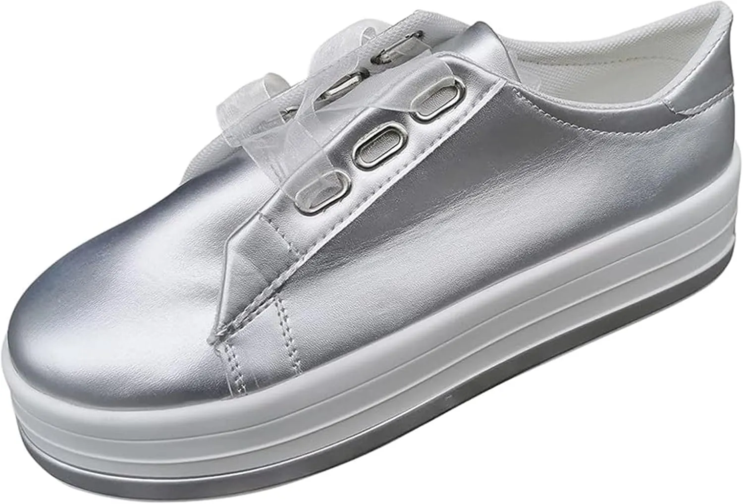 Ladmiple Womens Shoes Dressy Casual Loafers Low Top Leather Sneaker Lace-up Classic Fashion Slip On Comfort Walking Shoes