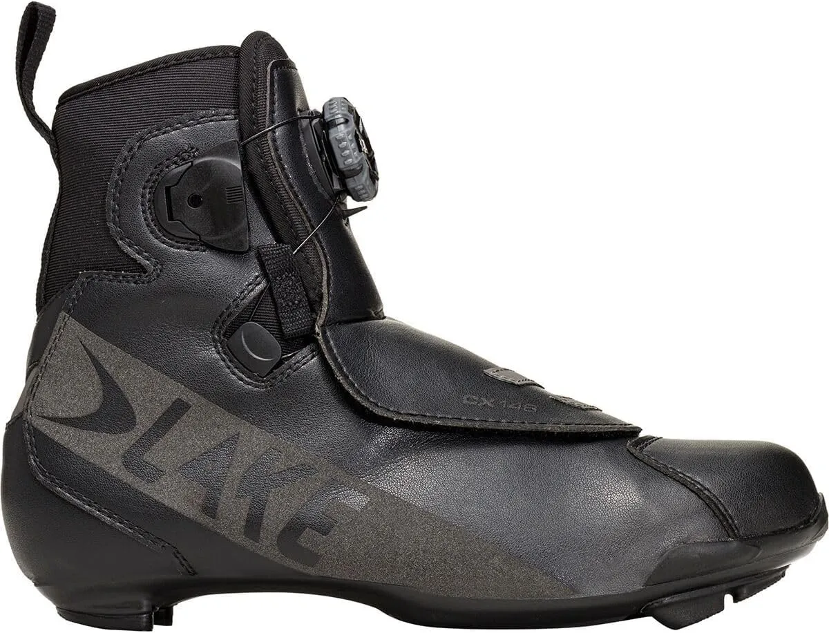 Lake Cx146-X Wide Cycling Shoe - Men's Black/Black Reflective, 46.0