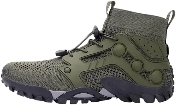 Large Size Men's Stylish high top Durable Hiking Boots, Comfortable Non-Slip lace-up Shoes, Suitable for Men's Outdoor Activities Sports Shoes