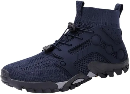 Large Size Men's Stylish high top Durable Hiking Boots, Comfortable Non-Slip lace-up Shoes, Suitable for Men's Outdoor Activities Sports Shoes