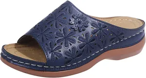 Lausiuoe Sandals Women Dressy Summer Flat Arch Support Fashion Orthotic Slides Athletic Slip On Orthopedic Slippers Flip Flop