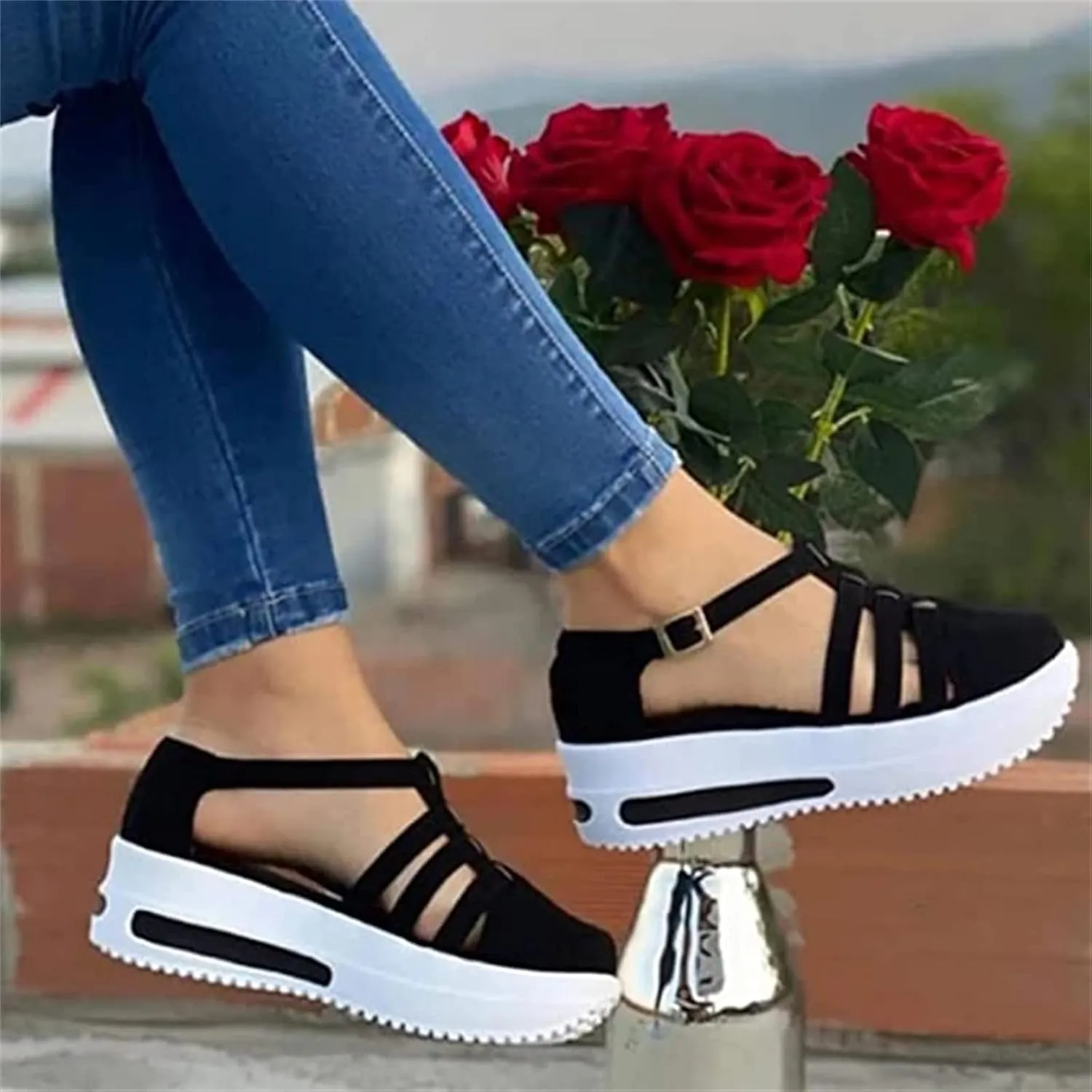 Lausiuoe Shoes For Women Sneakers Fashion Slip On Canvas Loafers Casual Classic Lightweight Comfort Flat Walking Shoes