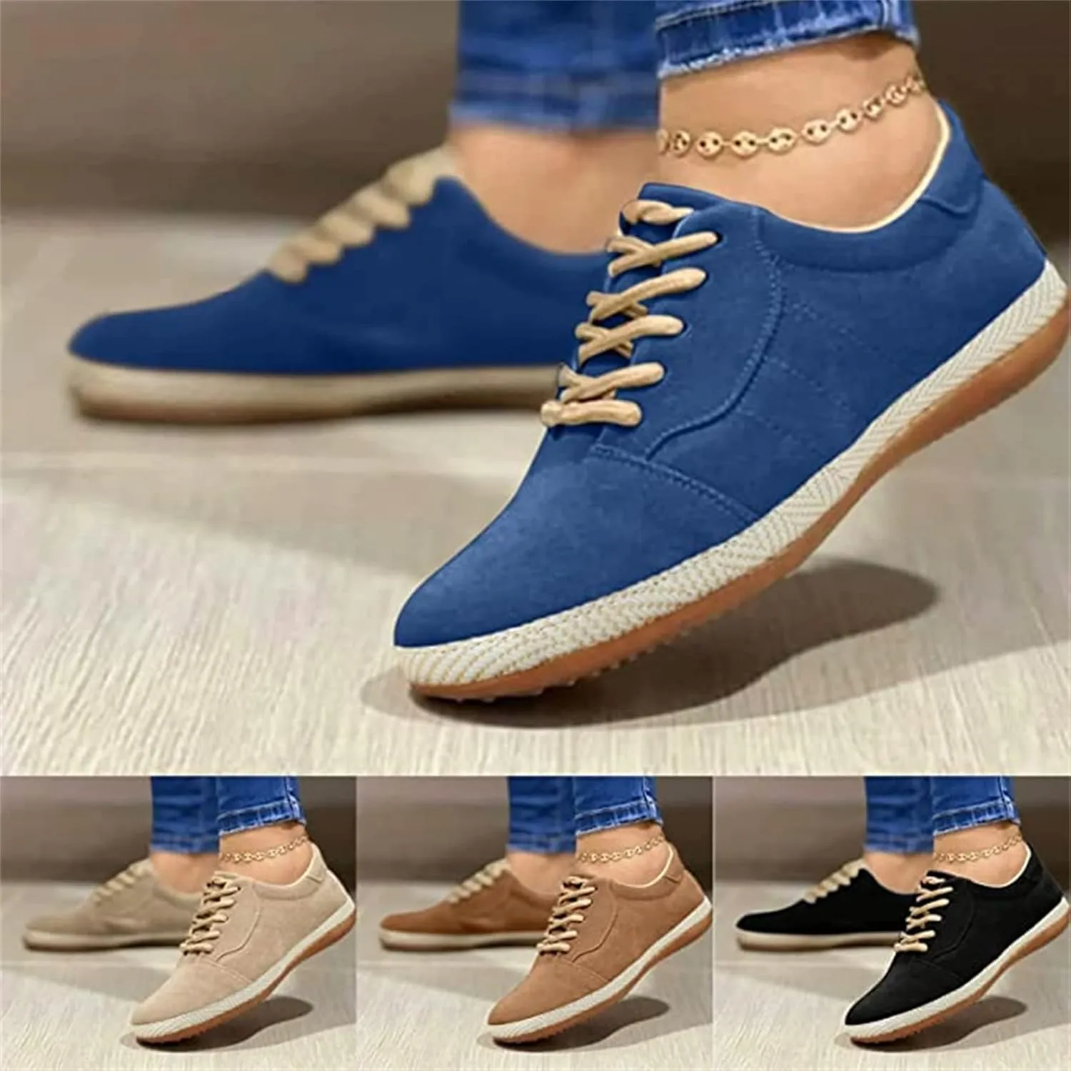 Lausiuoe Shoes for Women Sneakers Slip On Canvas Shoes Low Top Classic Casual Fashion Soft Comfortable Walking Flat Loafers