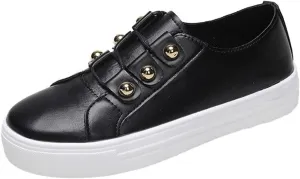 Lausiuoe Sneakers For Women Walking Shoes Comfortable Fashion Canvas Shoes Non-Slip Classic Casual Low Top Flat Loafers