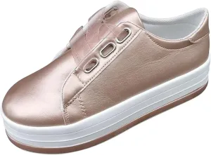 Lausiuoe Sneakers For Women Walking Shoes Comfortable Low Top Leather Sneakers Casual Fashion Lightweight Flat Loafers