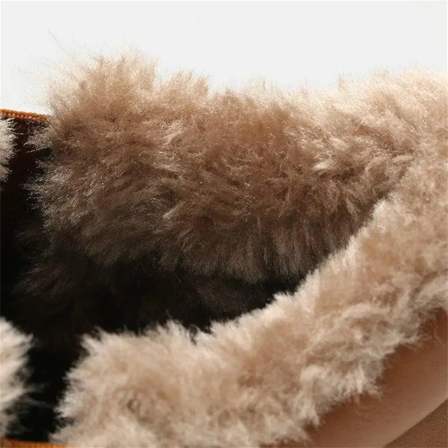 Lausiuoe Snow Boots For Women Cute Wide Calf Warm Fur Lined Winter Ankle Booties Casual Fashion Fuzzy Warm Outdoor Shoes