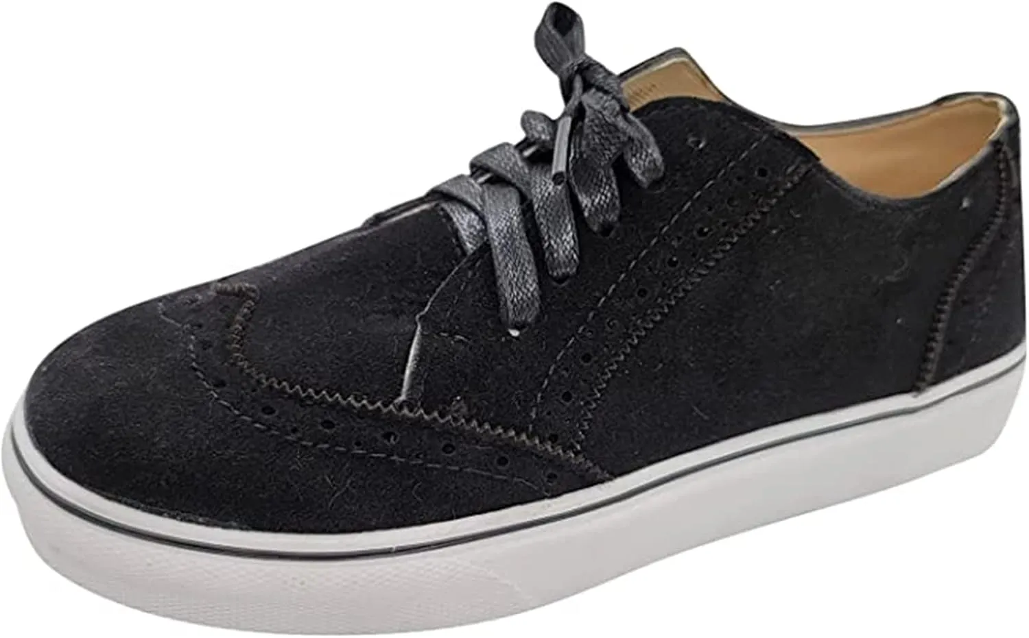 Lausiuoe Women's Fashion Sneakers Slip On Canvas Shoes Classic Casual Fall Soft Comfort Low Top Flat Walking Loafers