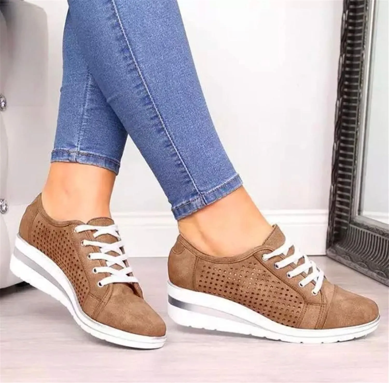 Lausiuoe Women's Fashion Sneakers Slip On Canvas Shoes Low Cut Casual Classic Fall Soft Comfort Walking Flat Loafers