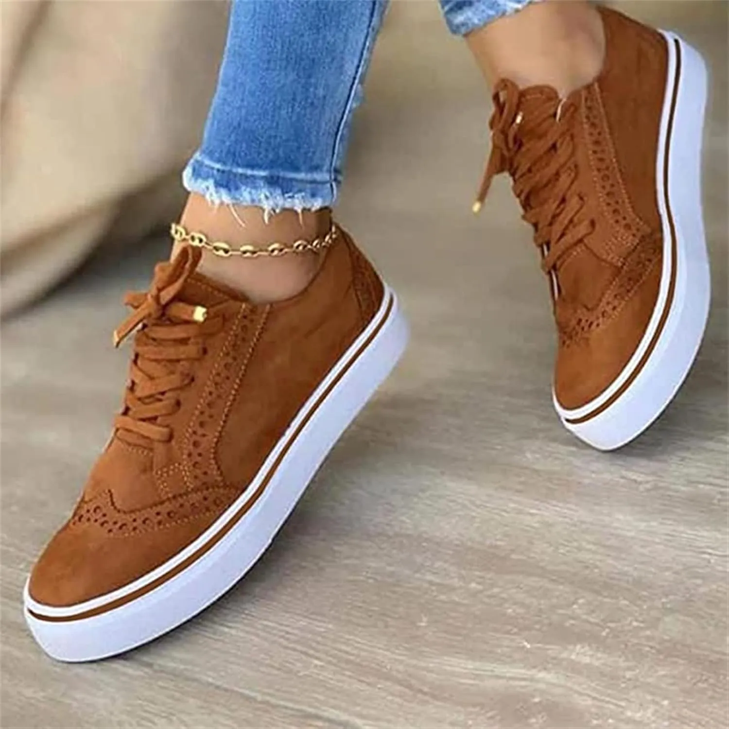 Lausiuoe Women's Fashion Sneakers Slip On Comfortable Casual Walking Shoes Classic Fall Low Top Canvas Flat Loafers