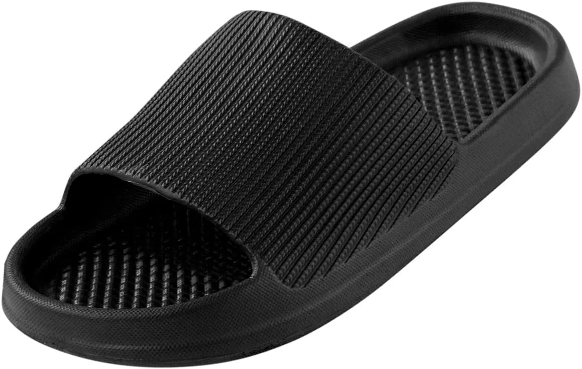 Men And Women Home Slippers Soft Flat Soled Non Slip Bathroom Sandals Memory Foam Pillow Slippers Beach Slides