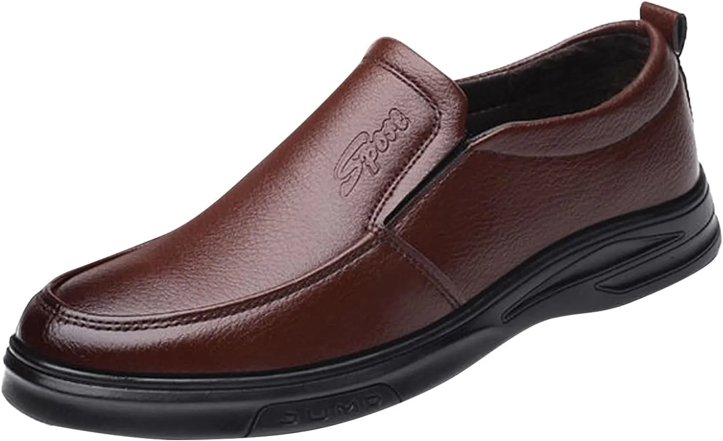 Mens Arch Support Walking Leather Shoes Comfortable Business Formal Shoes Slip on Dress Loafers Thick Sole Oxfords Shoe Matte Leather Dress Shoe Men Daily Wokr Office Loafers Durbale