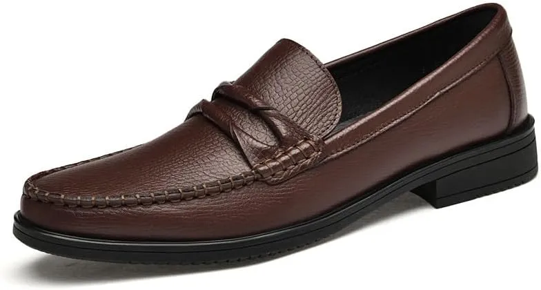 Men's Breathable Leather Loafers Mens Business Classic Formal Dress Shoes