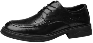 Men's Breathable Leather Wingtip Brogue Oxfords Summer Work Formal Oxford Shoes Fashion Comfort Luxury Soft