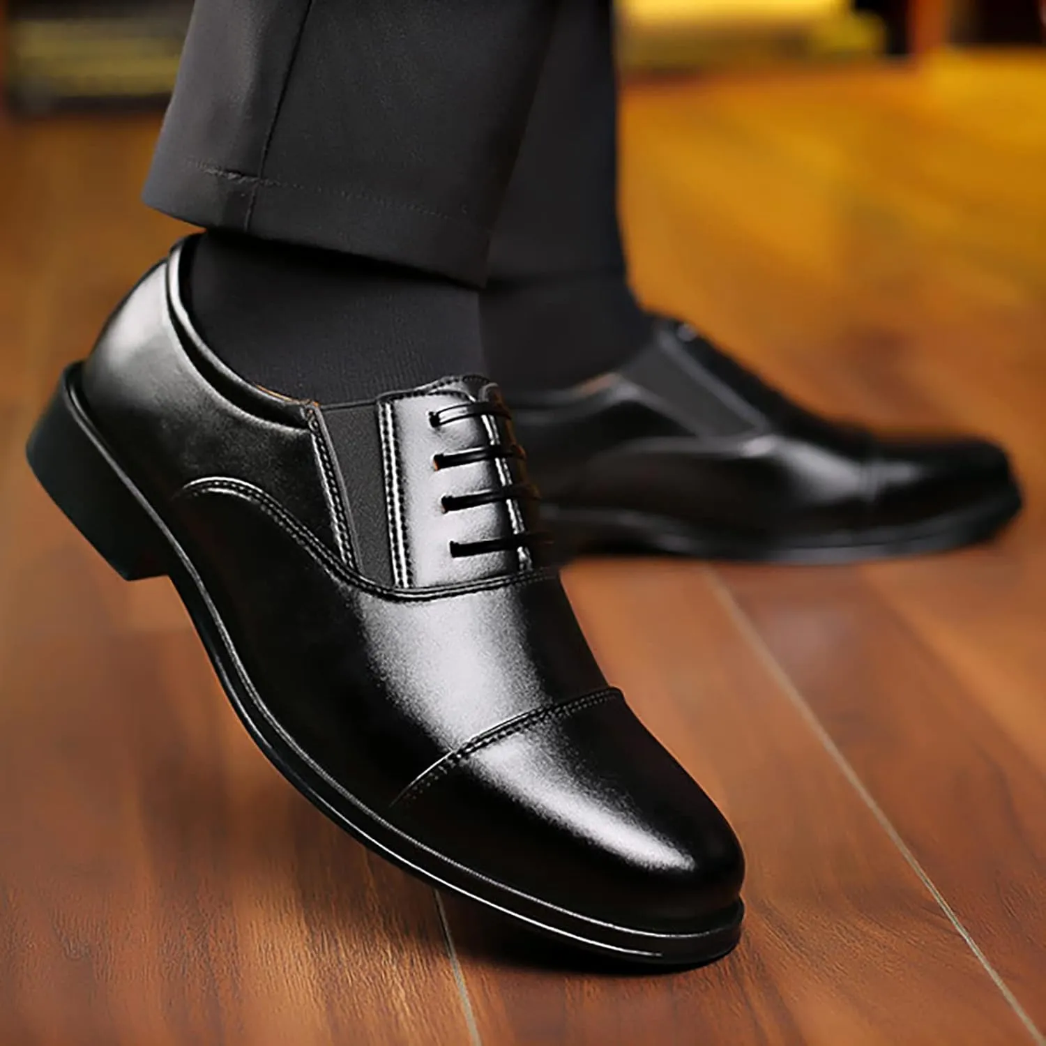 Mens Business Oxfords Comfort Oxfords for Men Non Slip Durable Leather Shoes Supple Busiesss Formal Shoes Waterproof Matte Leather Shoe Casual Dress Shoe for Weding Party Daily Work