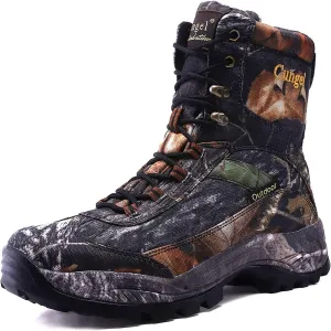 Men's Camo Hunting-Boot Waterproof Hiking Boots Anti-Slip Lightweight Breathable Durable Outdoor Shoes High-Cut Fishing Climbing Working Trekking