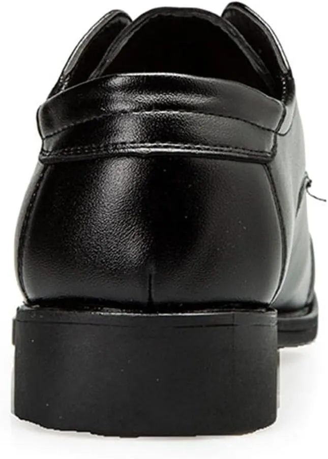 Mens Casual Cap Toe Leather Shoes Comfortable Business Formal Shoes for Men Low Heel Matte Leather Shoe Casual Office Dress Shoe Durable Daily Work Footwear Elegant Dating Boots Man