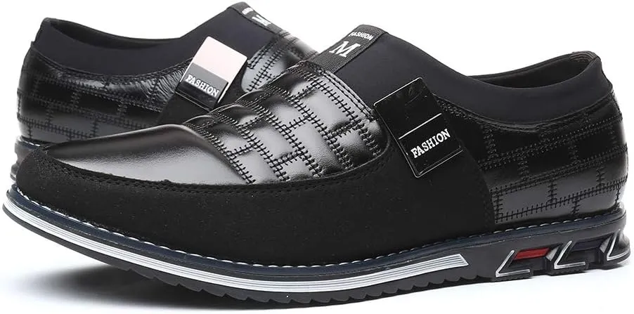 Men's Casual Fashion Loafers Classic Business Leather Loafers Comfortable Breathable Sneaker