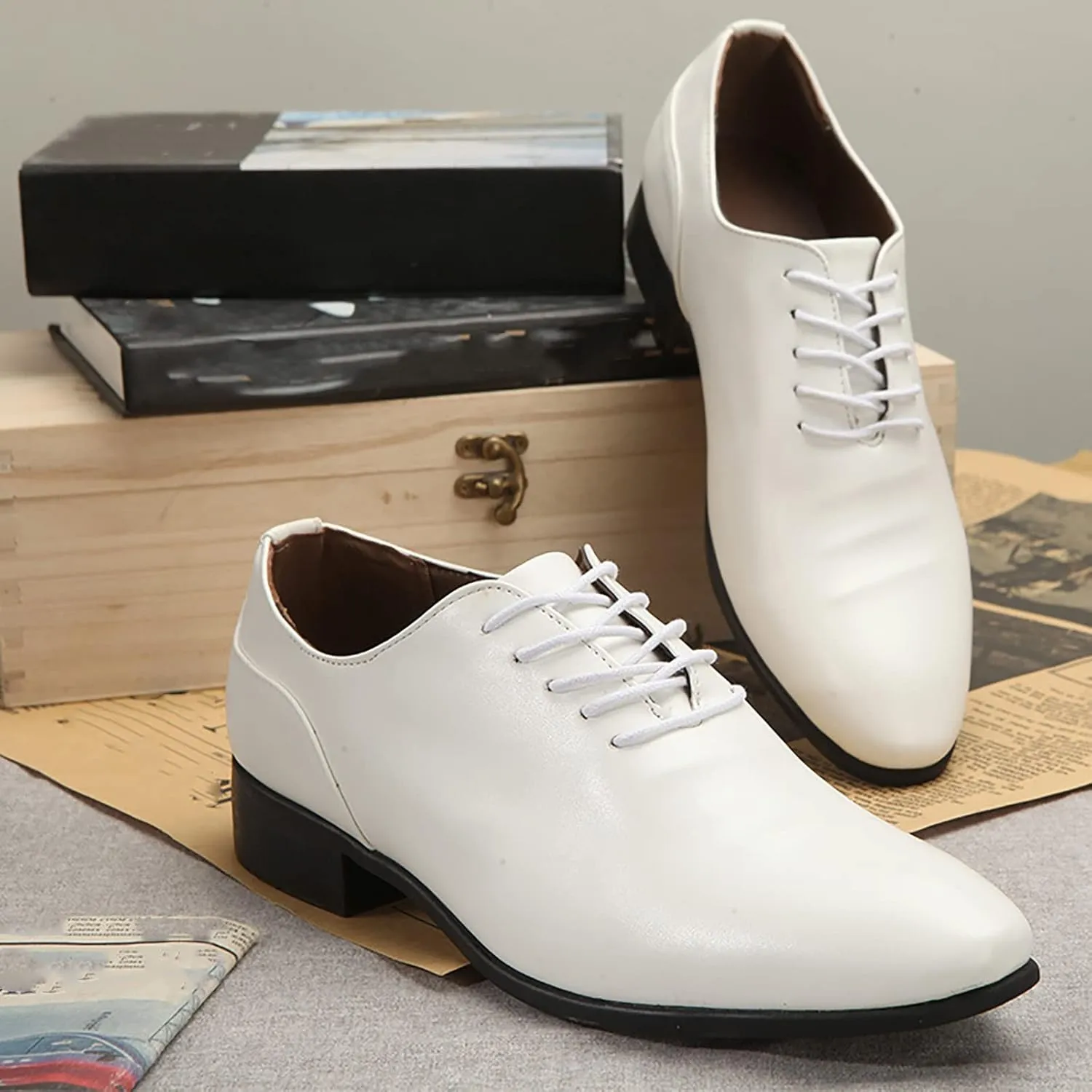 Mens Casual Oxfords Comfortable Dress Oxfords for Men Lace up Lined Shoes Business Formal Matte Leather Shoes Supple Leather Shoe for Men Low Top Durable Walking Boots Man