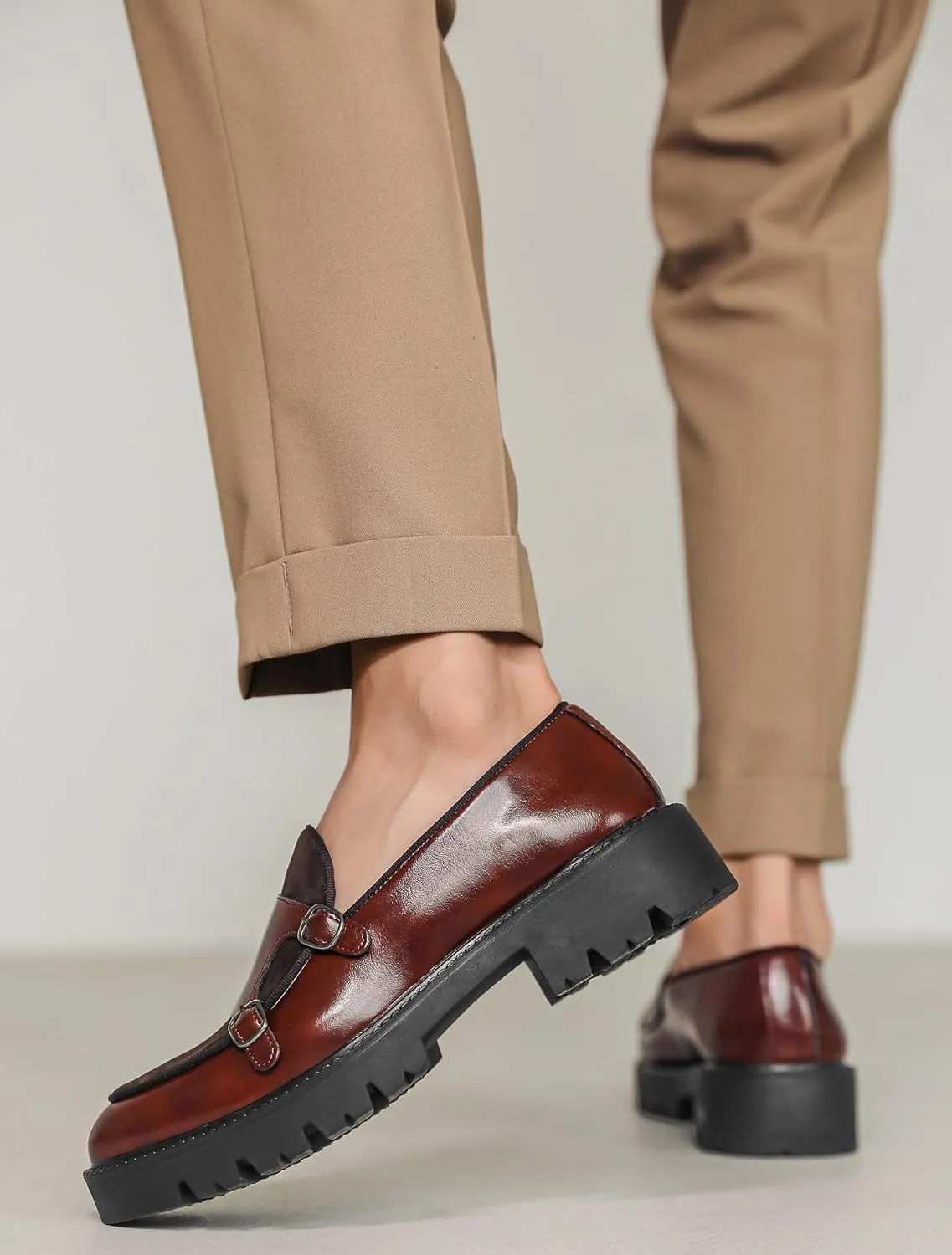 Mens Casual Shoes Slip On Loafers Dress Shoes for Men Fashion Prom Wedding Suede Monk Strap Loafers Comfortable Business Tuxedo Moccasins