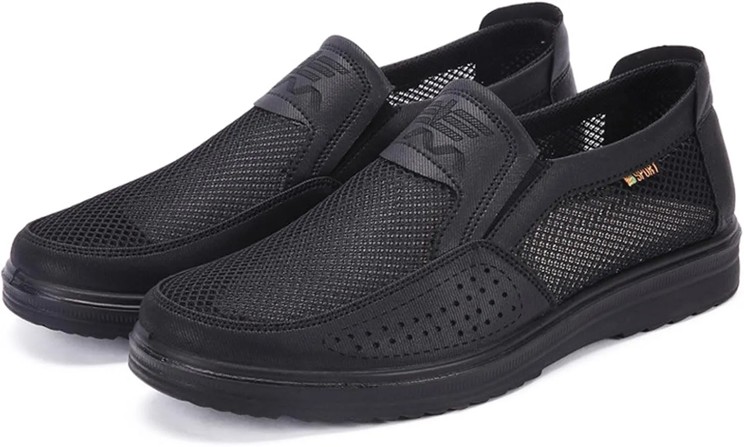 Men's Casual Slip-on Loafers Boat Shoes Lightweight Comfortable Wide Width Soft Sole Walking Shoes Mesh Dad Hiking Shoes Soft Sneakers