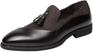 Men's Casually Suave Leather Loafers Men's Casual Loafers Slip On Leather Shoes Male Fashion Dress Shoes Driving Shoes Moccasins Classic Loafer Flats