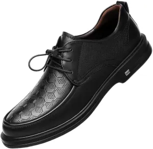 Men's Classic Formal Dress Shoes Mens Breathable Patent Leather Dress Shoes Modern Printed Wedding Office Work Derby Shoes(8)