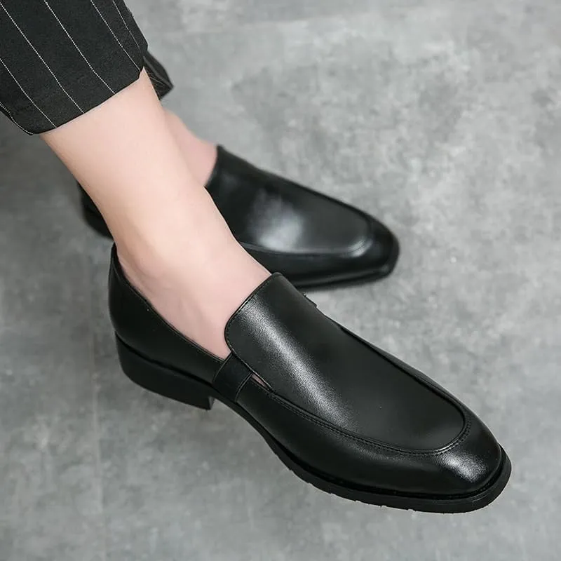 Mens Derby Shoes Outdoor Fashion Classic Pointed Toe Lace Up Low Top Leather Dress Shoes Classic Lace-up Shiny Patent Leather Dress Shoes(Black,7)