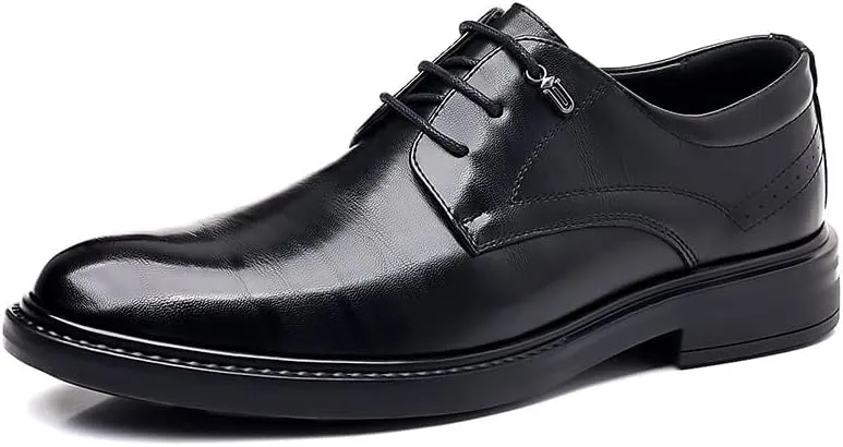 Men’s Dress Shoes Business Formal Leather Oxfords Comfortable Lace-Up Tuxedo Shoes
