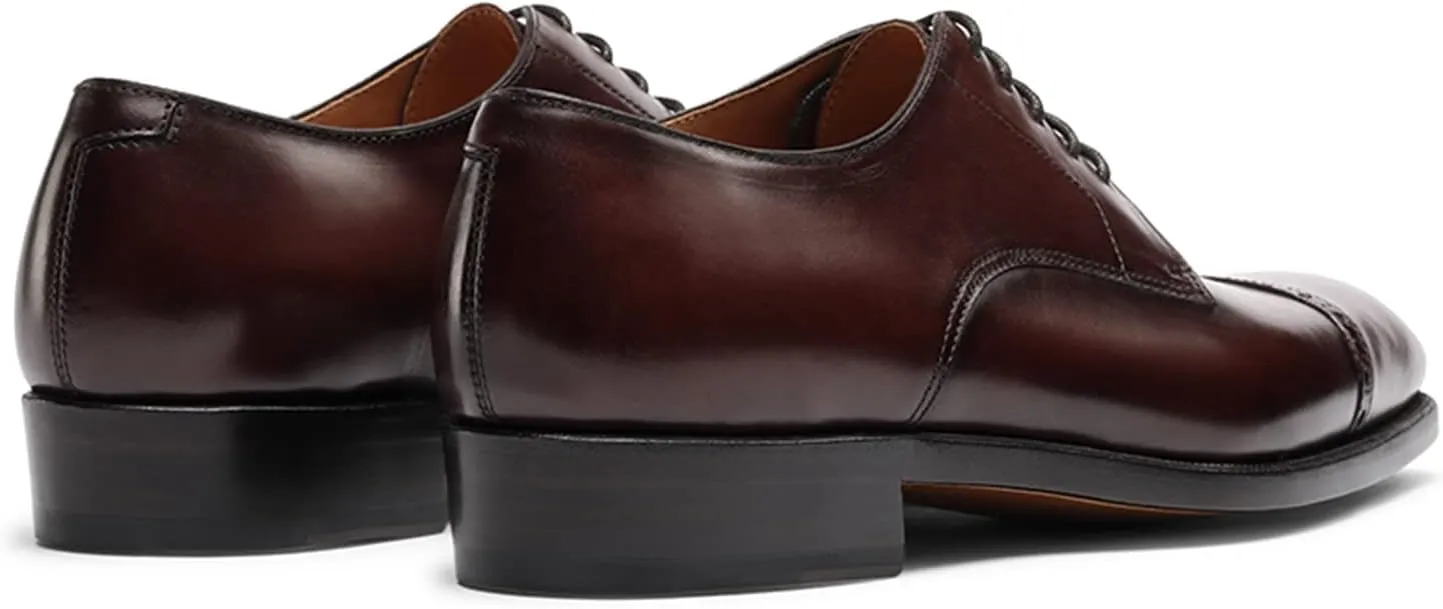 Mens Dress Shoes Derby Quarter Brogues Carved Calf Leather for Business,Casual