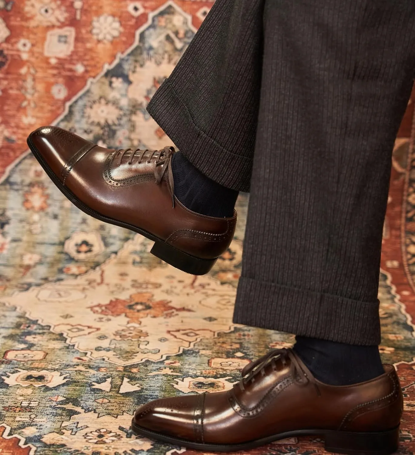 Mens Dress Shoes Formal Oxfords Genunie Leather Modern Cap Toe Brogues Oxford Fashion Prom Wedding Derby Business Casual Suit Shoes Tuxedo Shoes for Men