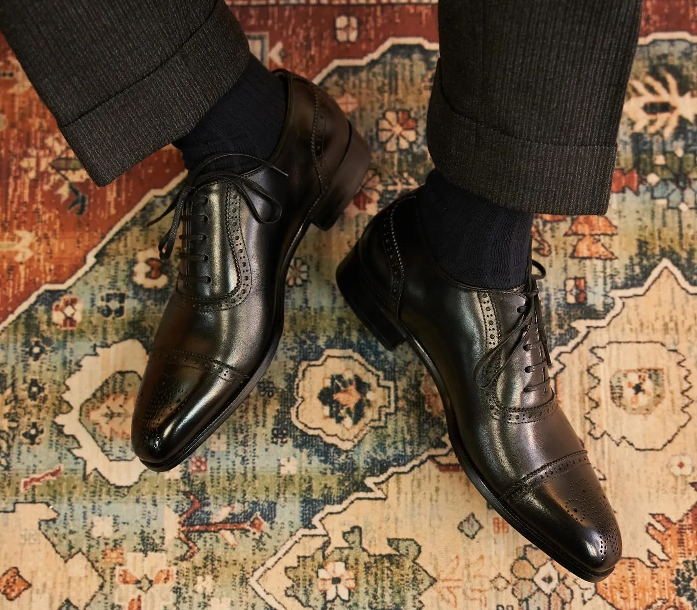 Mens Dress Shoes Formal Oxfords Genunie Leather Modern Cap Toe Brogues Oxford Fashion Prom Wedding Derby Business Casual Suit Shoes Tuxedo Shoes for Men
