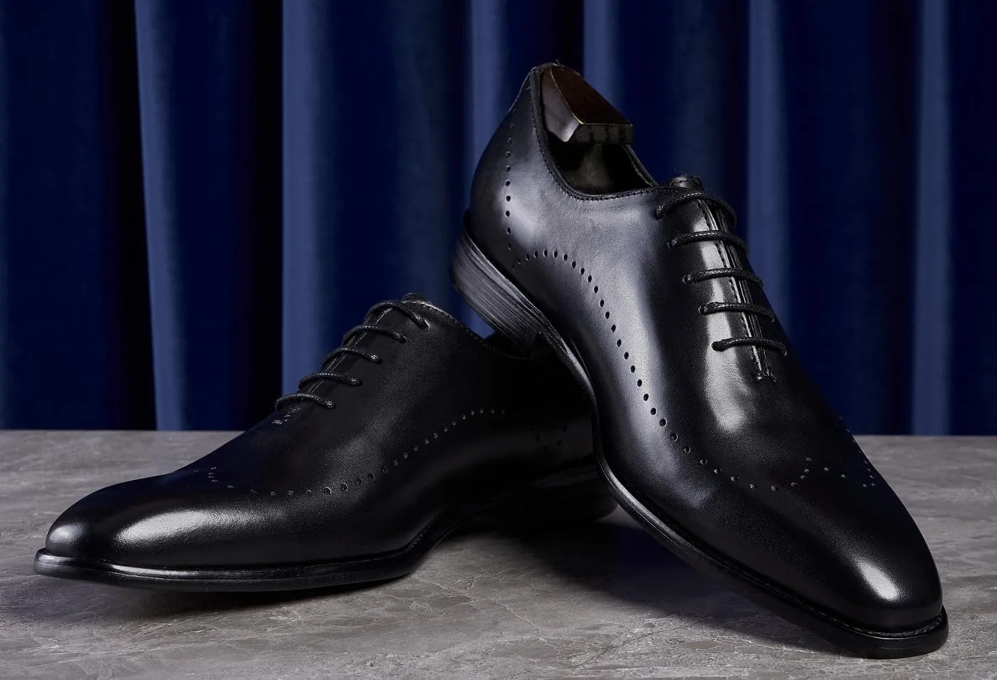 Mens Dress Shoes Formal Oxfords Genunie Leather Modern Whole Cut Oxford Fashion Prom Wedding Derby Business Casual Suit Shoes Tuxedo Shoes for Men