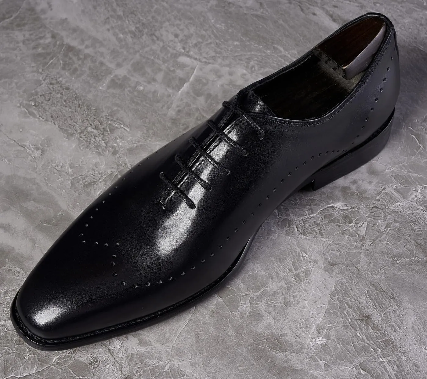 Mens Dress Shoes Formal Oxfords Genunie Leather Modern Whole Cut Oxford Fashion Prom Wedding Derby Business Casual Suit Shoes Tuxedo Shoes for Men