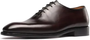 Mens Dress Shoes Leather Plain Toe Whole-Cut Oxford Shoes for Men