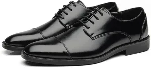 Mens Dress Shoes Men's Dress Shoes Leather Business Casual Shoes Men's Dress Office Shoes Men's Breathable Oxford Shoes(Brown,6.5)