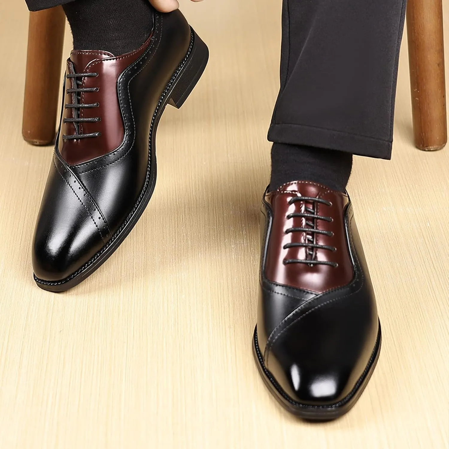 Men's Dress Shoes Oxford Formal for Men Business Derby Shoes