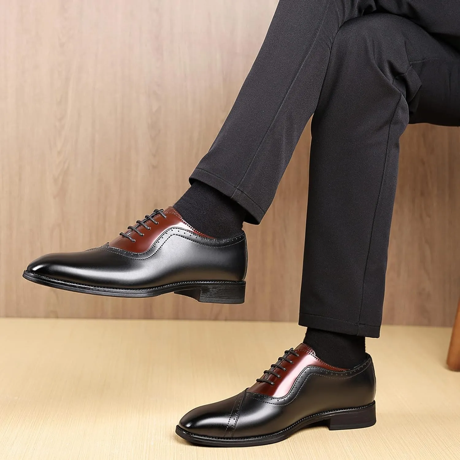 Men's Dress Shoes Oxford Formal for Men Business Derby Shoes