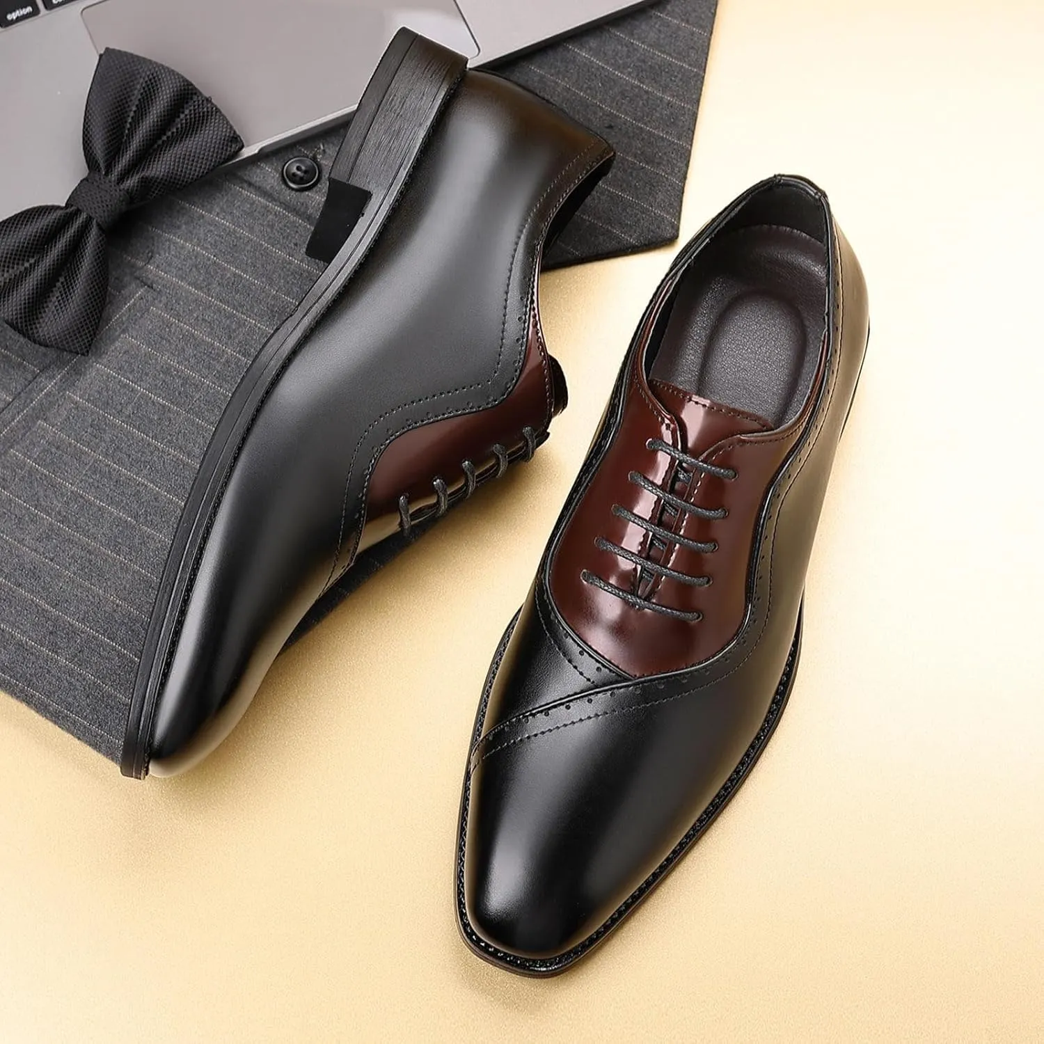 Men's Dress Shoes Oxford Formal for Men Business Derby Shoes
