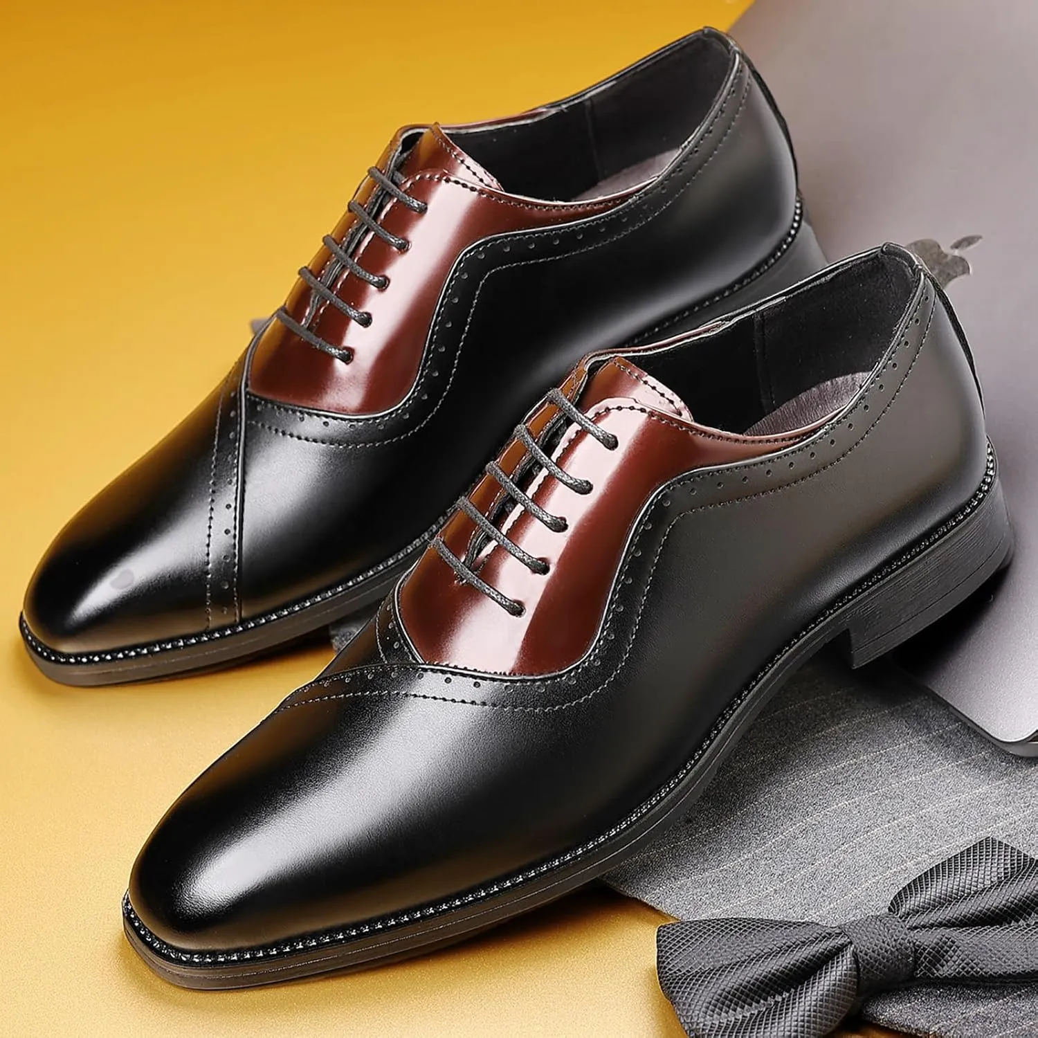 Men's Dress Shoes Oxford Formal for Men Business Derby Shoes