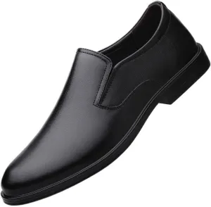 Men's Formal Business Leather Shoes Genuine Leather Men Black Cow Leather Comfortable Shoes Office Mens Driving Shoes