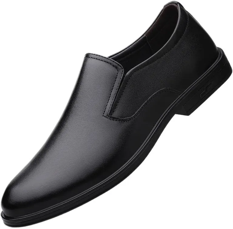 Men's Formal Business Leather Shoes Genuine Leather Men Black Cow Leather Comfortable Shoes Office Mens Driving Shoes