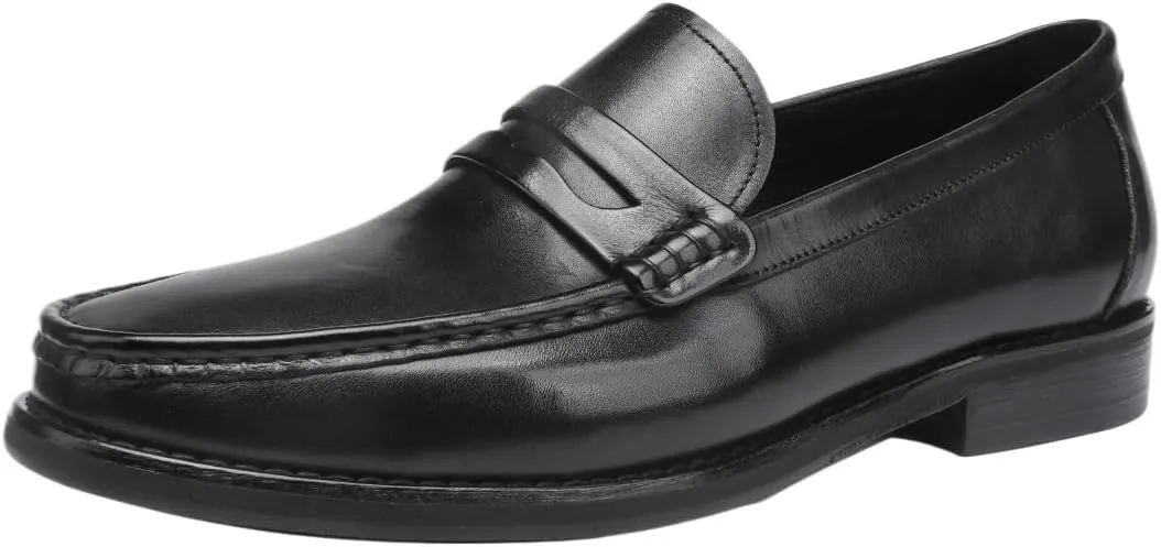 Mens Genuine Leather Casual Shoes Classic Slip-on Business Dress Loafer