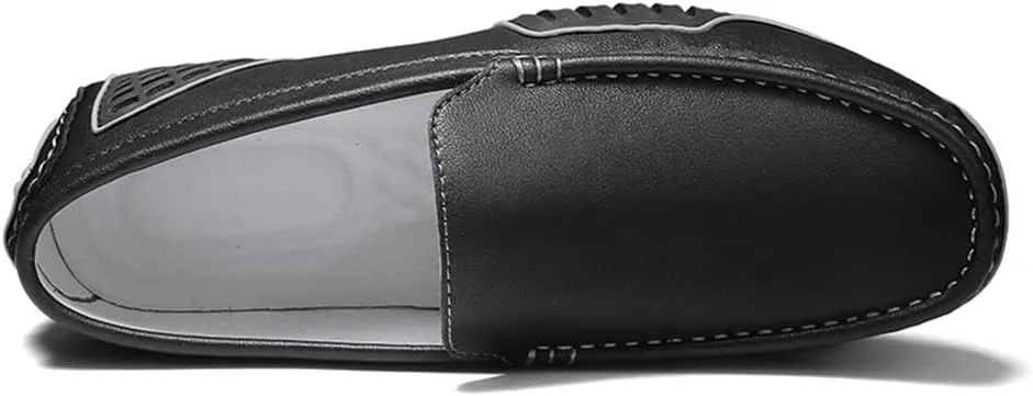 Men's Genuine Leather Loafers Fashion Slip on Casual Shoes Men's Comfort Soft Leather Driving Shoes