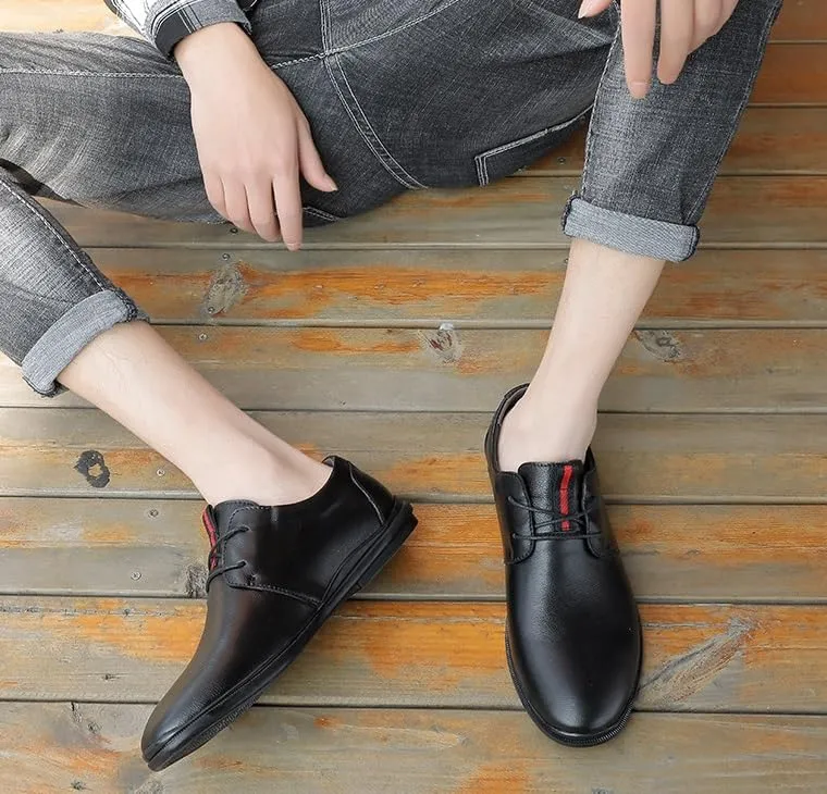 Men's Genuine Leather Oxford – Formal Business Lace-Up Wingtip Dress Shoes for Wedding & Office
