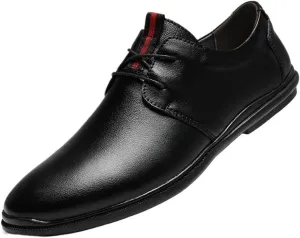 Men's Genuine Leather Oxford – Formal Business Lace-Up Wingtip Dress Shoes for Wedding & Office