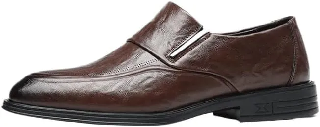 Mens Genuine Leather Shoes Classic Business Dress Loafer for Driving Walking Wedding Outdoor Indoor Size
