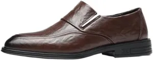 Mens Genuine Leather Shoes Classic Business Dress Loafer for Driving Walking Wedding Outdoor Indoor Size