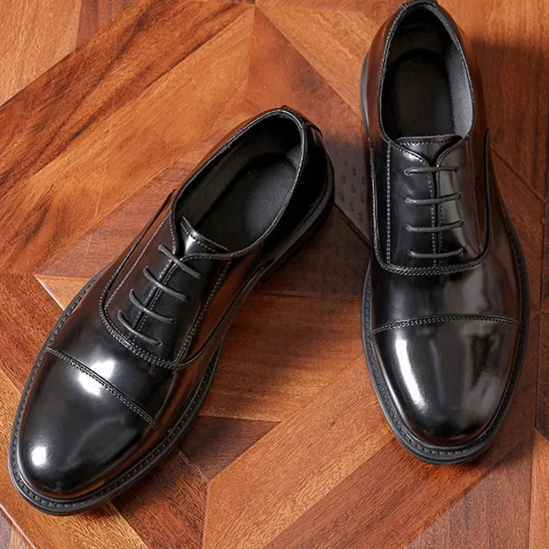 Men's Handmade Leather Business Modern Classic Lace up Leather Lined Men Breathable Wingtip Brogue Oxfords
