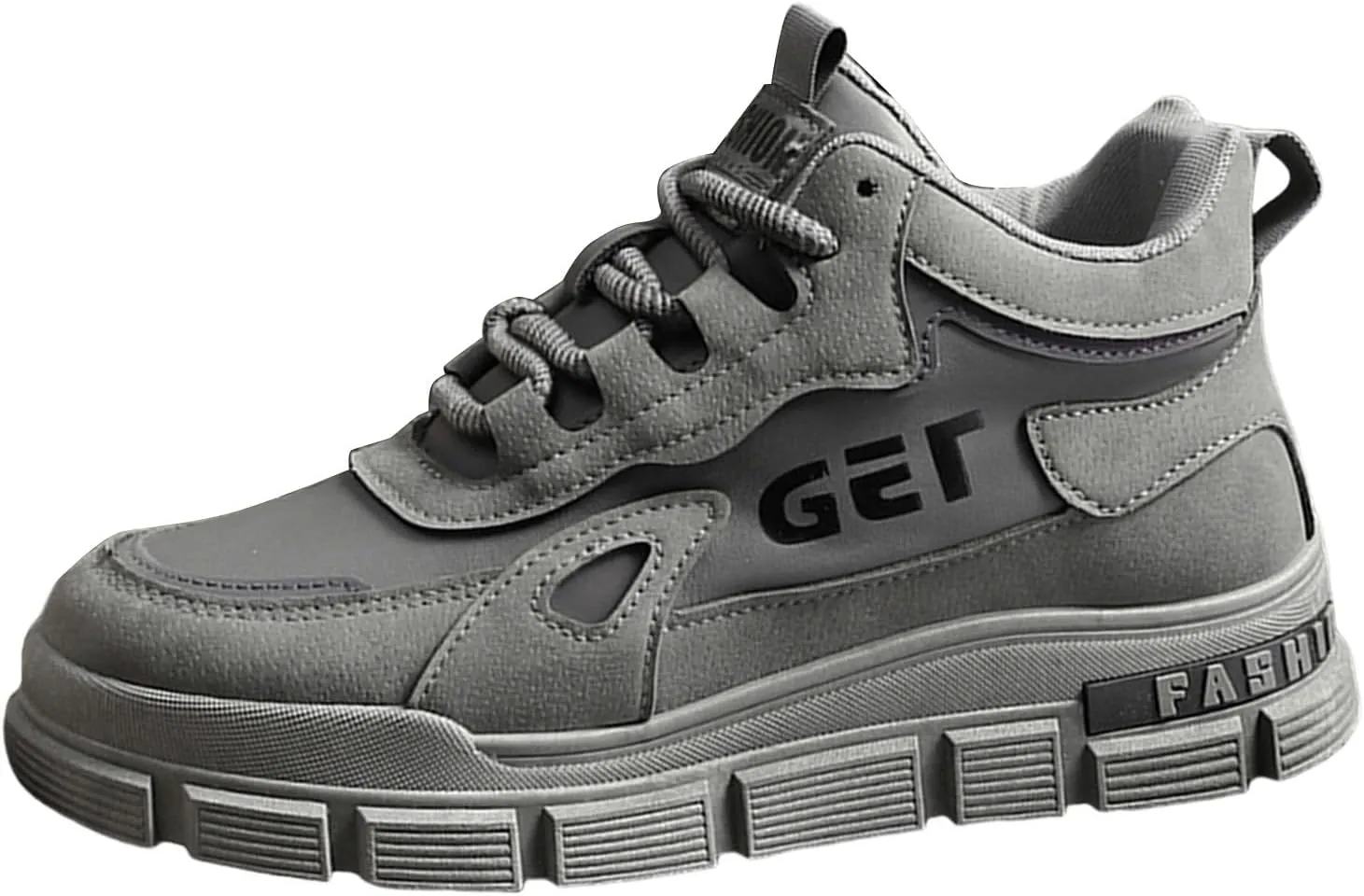 Mens Hiking Sneakers Solid Color Lace-up Casual Breathable Soft Walking Running Shoes Comfortable Tennis Shoes Non Slip Summer Spring Mens Sneakers