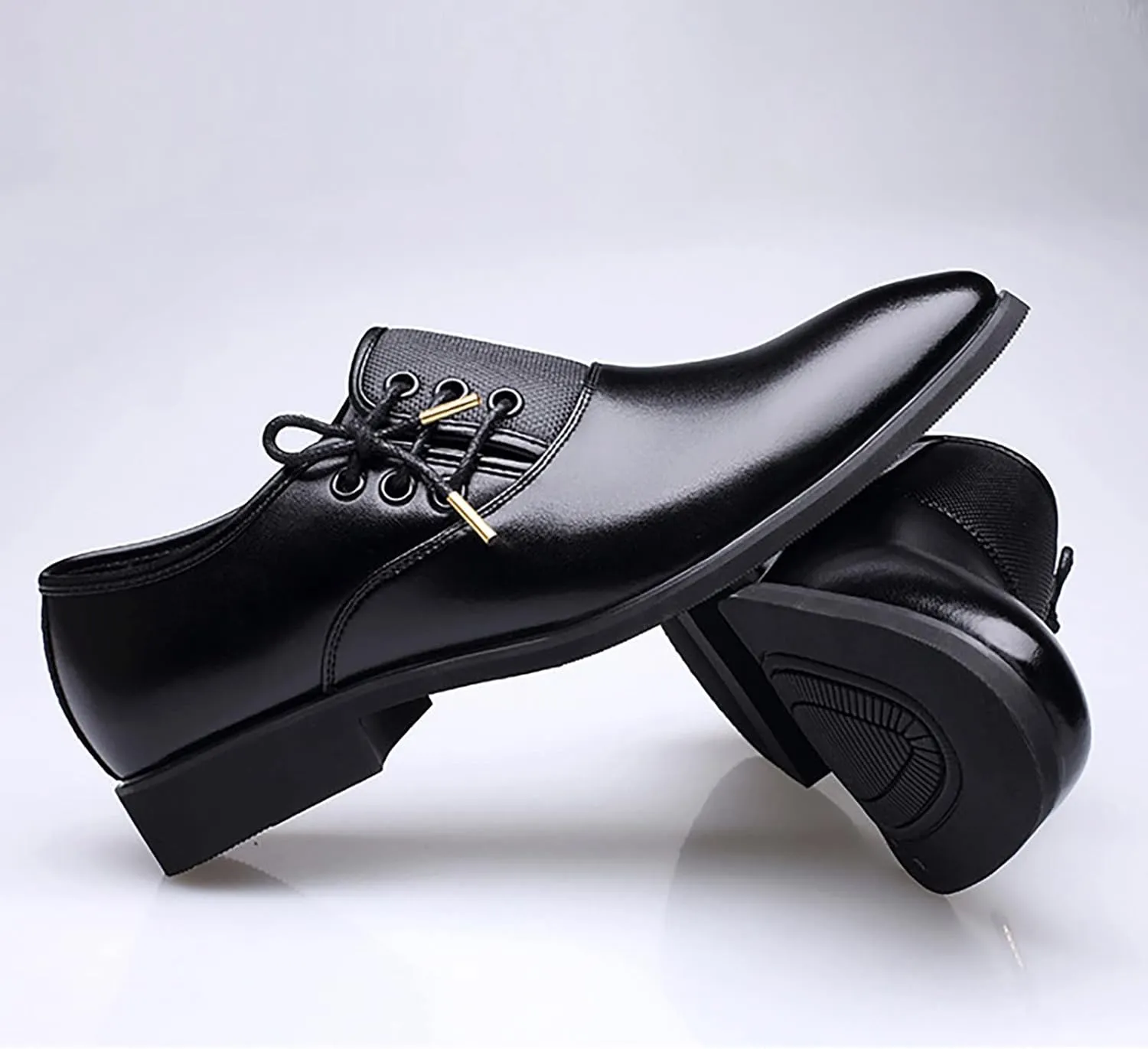 Mens Lace up Dress Shoes Comfortable Business Oxfords for Men Arch Support Formal Leather Shoes Elegant Matte Leather Shoe Mens Suit Footwear Daily Work Dating Party Shoe for Men